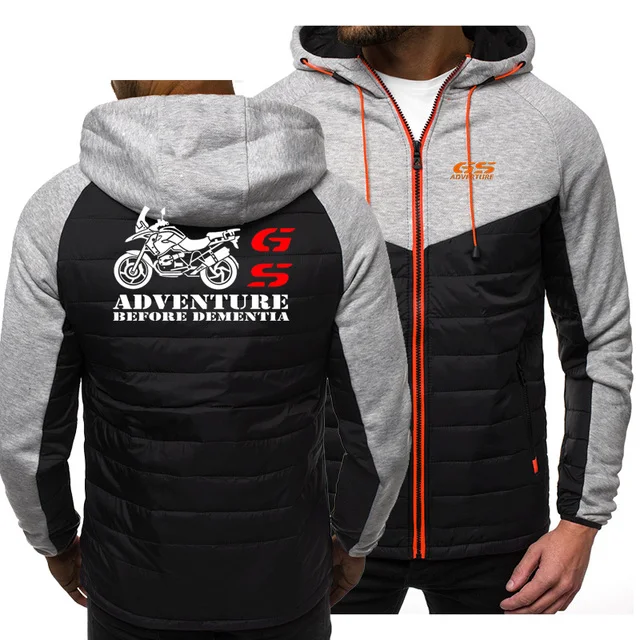 

Spring and autumn Hoodie men's GS ADV logo car animation fun printing high quality cotton men's Jacket Hoodie hip hop casual