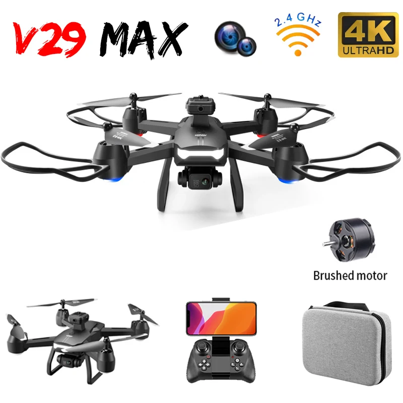 

Квадрокоптер V29 складной с двойной камерой 4K HD, трехсторонним обходом препятствий, воздушным давлением и фиксированной высотой