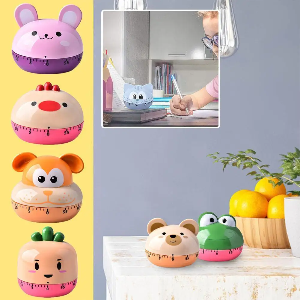 

Creative Animal Timer Digital Kitchen Countdown Clock Cute Animal Fruit Alarm Clock Time Management Tool For Children And A V3R7