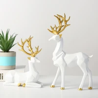 nordic style modern crafts deer statue ornaments living room tv cabinet wine cabinet gifts desktop home decorations accessories
