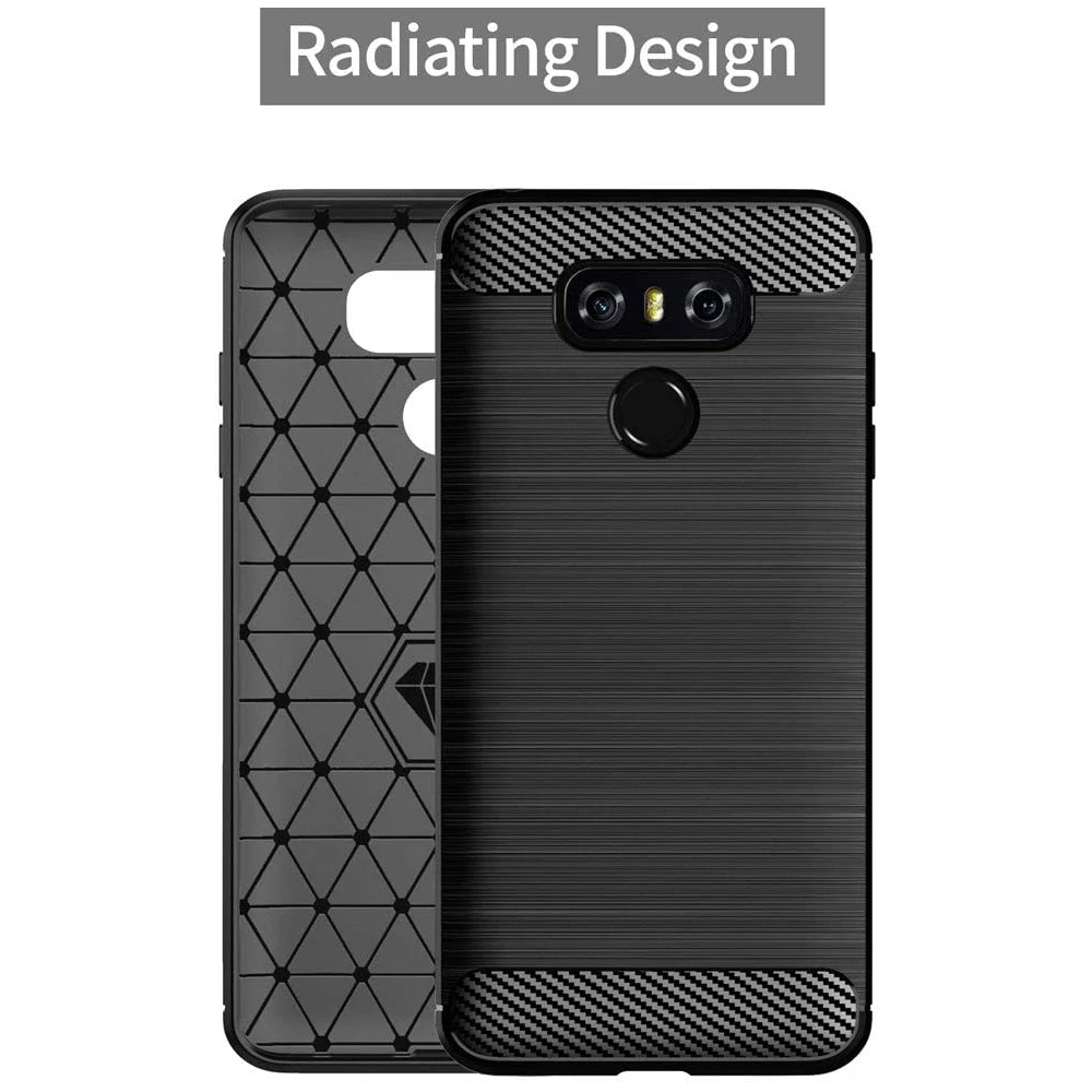 Carbon Fiber Phone Case for LG G6 G8S ThinQ K50S K40S K61 K51S K41S Q61 Q51 Q70 Q60 W30 W10 Soft Silicone TPU Cover Case