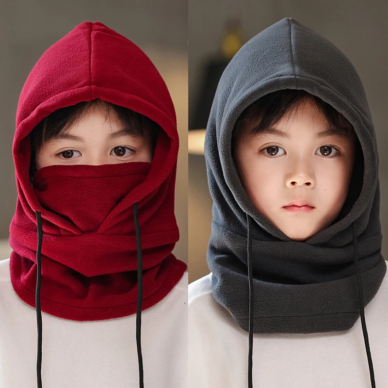 Зимняя детская шапка уличная ветрозащитная велосипедная кепка для мальчиков и