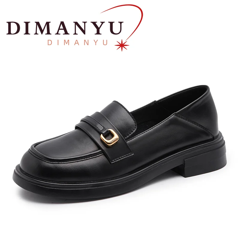 DIMANYU Loafers Women's 2023 Spring New Low Heel Comfortable Ladies Single Shoes Retro Fashion Women's Shoes