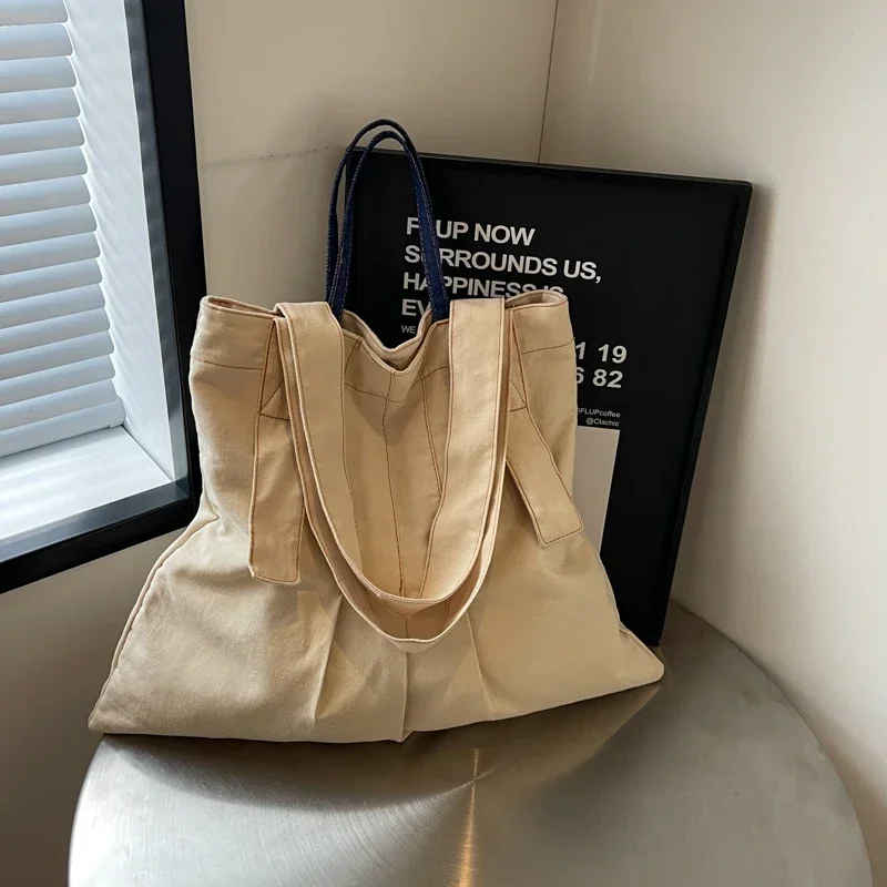 Повседневные сумки на плечо большой вместимости с магнитной пряжкой швейные