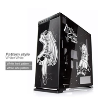 angels of death anime stickers for pc casecartoon decor decal for atx mid tower computer skinwaterproof easy removable decals