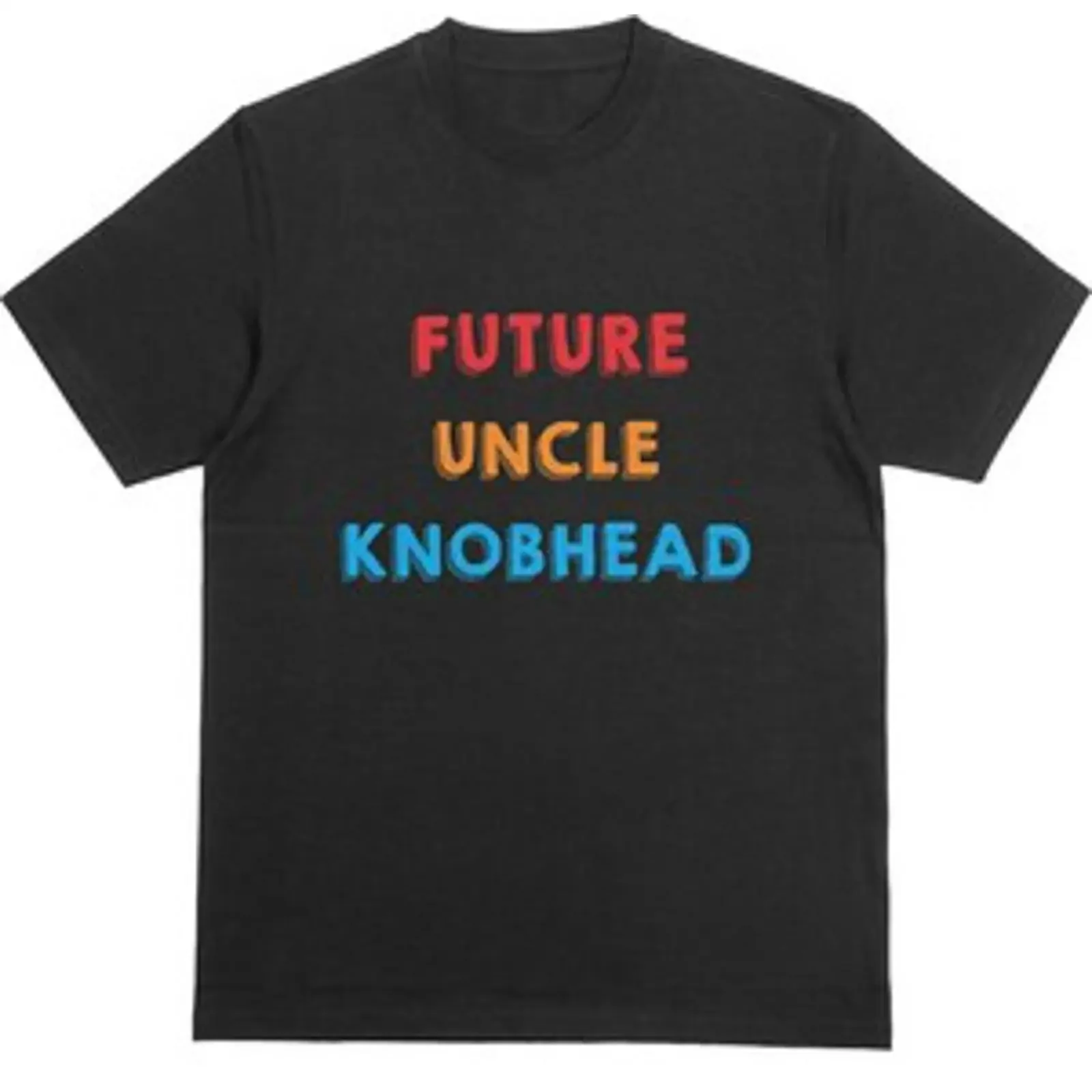 Фото Футболка FUTURE ONKEL KNOBHEAD, подарок для брата на беременность, забавная новинка, винтажная, мягкая, удобная, с эффектом потертости №1