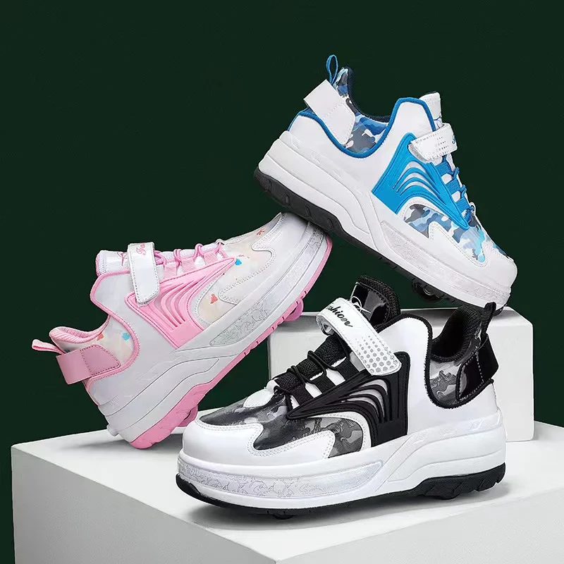 Running Shoes Without Lights Four-wheeled Students Version o