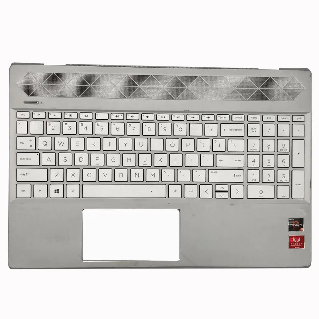 

Оригинальный верхний чехол для HP Pavilion 15-CS 15CS, подставка для рук с подсветкой и клавиатурой, серебристый цвет