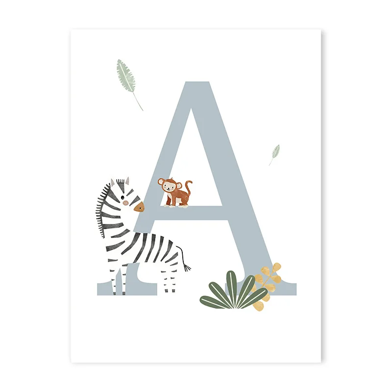 

Настенная печать JUBEER "Имя ребенка", животные джунглей