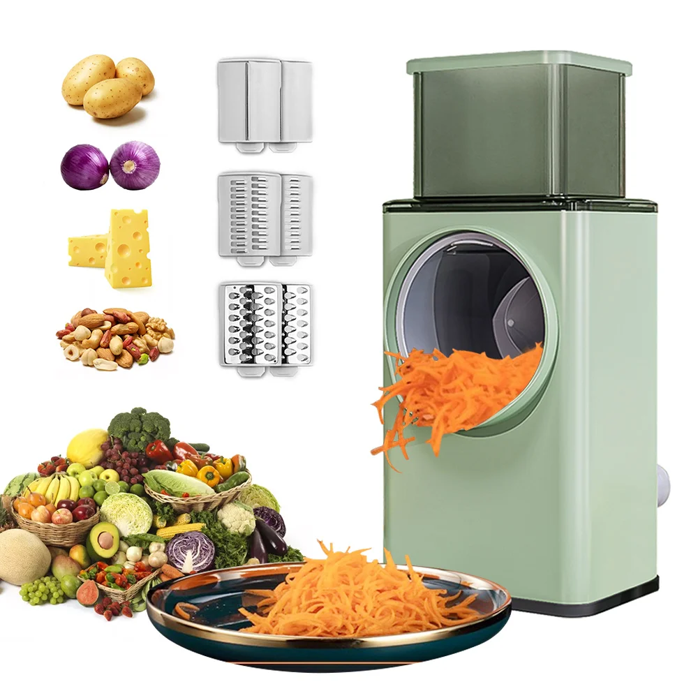 

Многофункциональная овощерезка, измельчитель картофеля 3 в 1, вращающаяся терка, измельчитель овощей, машина для приготовления овощей, кухонные принадлежности