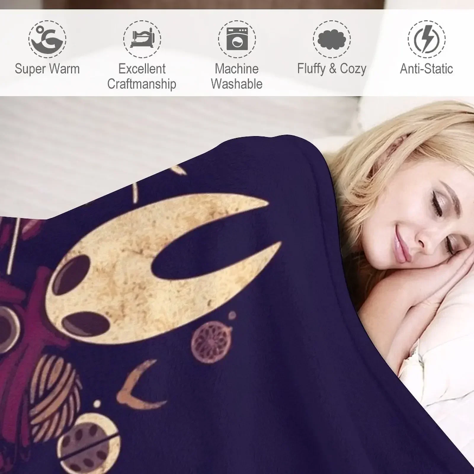 Одеяло Silksong Hollow Knight Hornet Bug для видеоигр фланелевая ткань роскошные одеяла из