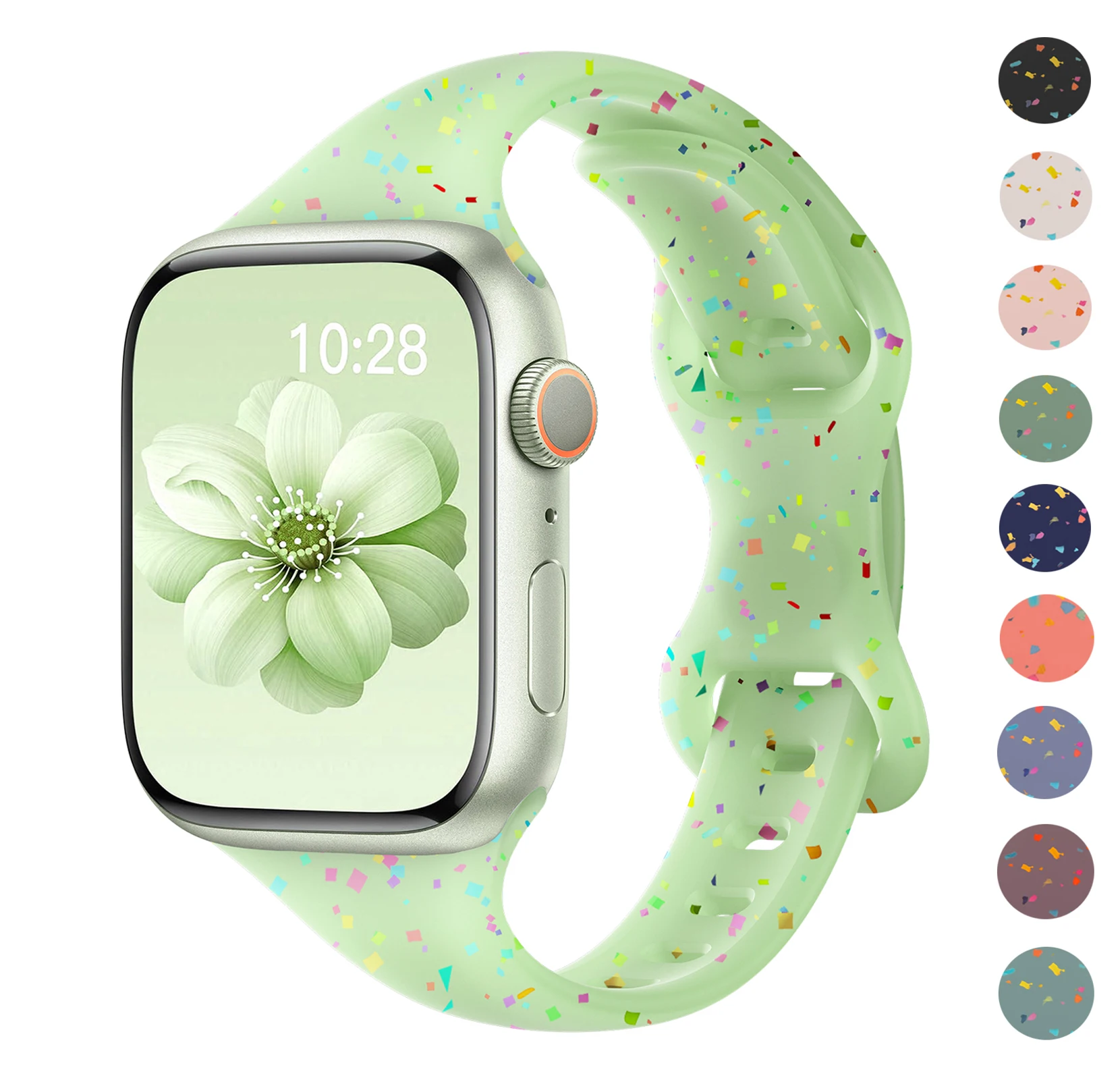 Фото Тонкий силиконовый ремешок для часов Apple, ремешки 40 мм, 41 мм, 45 мм, 44 мм, 49 мм, 42 мм, 46 мм, браслет iwatch Series 11 10 9 8 7 6 SE3 Ultra 3 2 №1