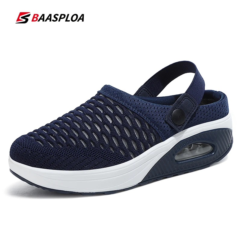 

Baasploa New Women Sneakers Fashion Beach Sandals Thick Sole Slipper Breathable Anti-Slip Walking Shoes Flip Flops for Female