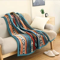 fleece bed throw blanket 50%c3%9760 inch boho warm soft fluffy bohemian sherpa blanket perfect for bed sofa couch office