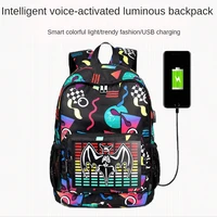 backpack women designer backpack backpack usb luminous intelligent sound controlled luminous backpack waterproof school bag