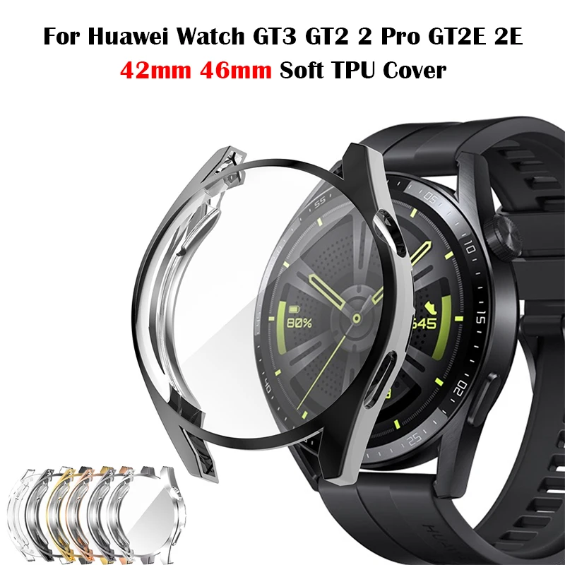 

Screen Protector Case for Huawei Watch GT3 GT2 2 Pro GT2E 2E 42mm 46mm Soft TPU Cover for Huawei GT 3 Protective Bumper Shell