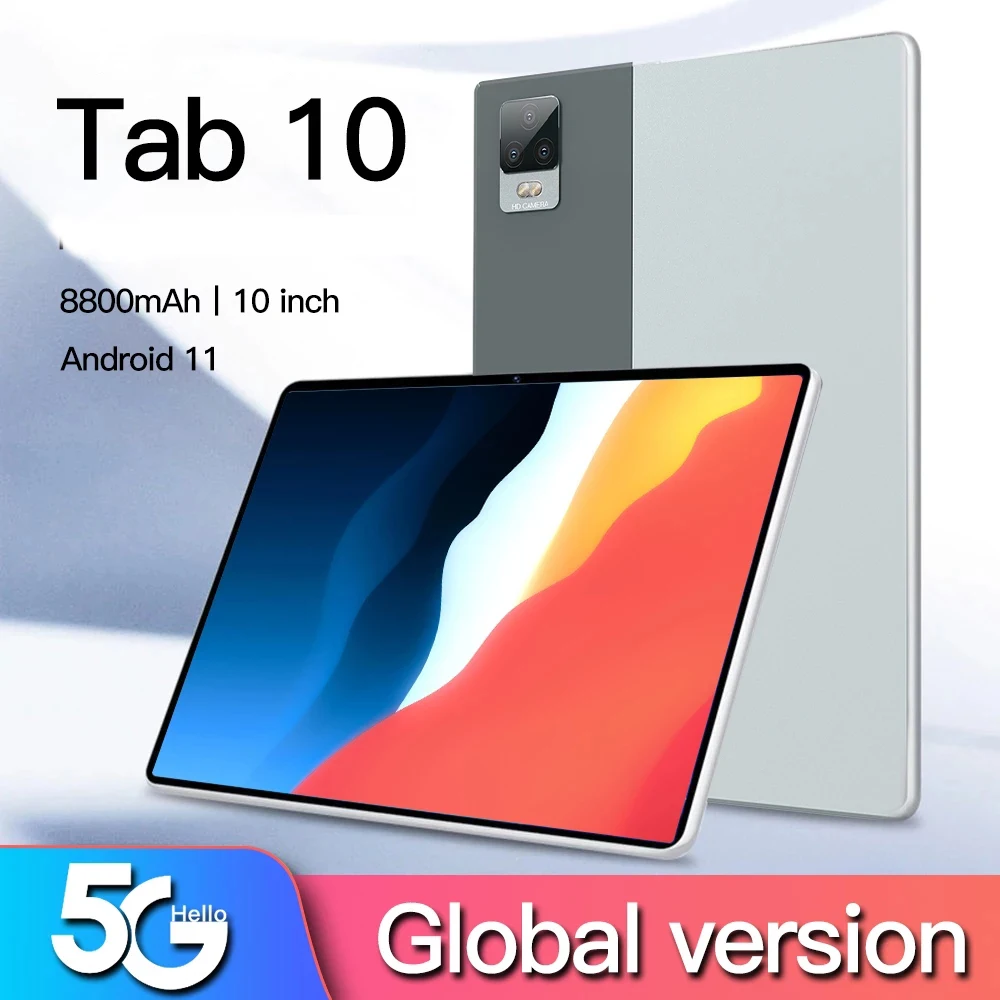 

2023 New Low Price Global Edition Tab 10 Tablet 10.1-inch Tablet Android 11 5G Tablet Dual SIM 10 Core Tablet PC GPS Tablet