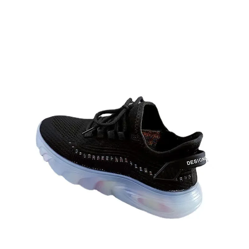 2023 New Mesh Fly Woven Breathable Sports Women's Shoes Casual Student Running Shoes Jelly Soft Bottom Comfortable Zapatos Mujer