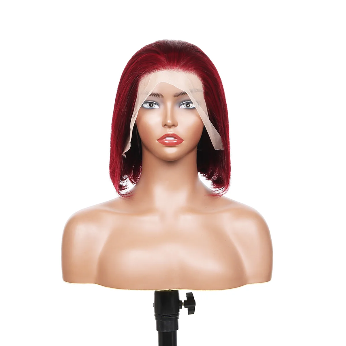 Плотность 180 Прямой Боб Человеческие Волосы Парик 13x4 Кружевные Фронтальные