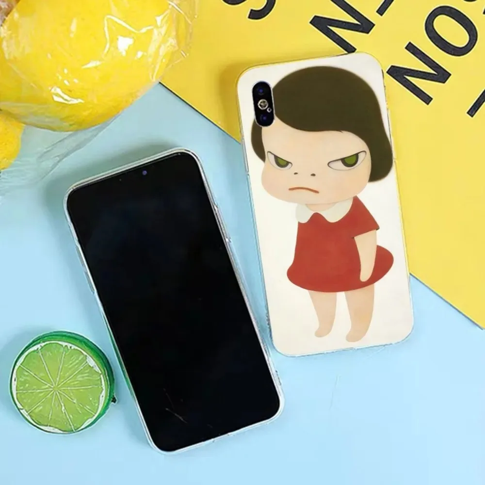 Фото Yoshitomo Nara чехол для телефона Samsung Galaxy S10 S20 S21 S22 S23 S24 FE Plus Ultra Note 20, силиконовый черный мягкий чехол №3