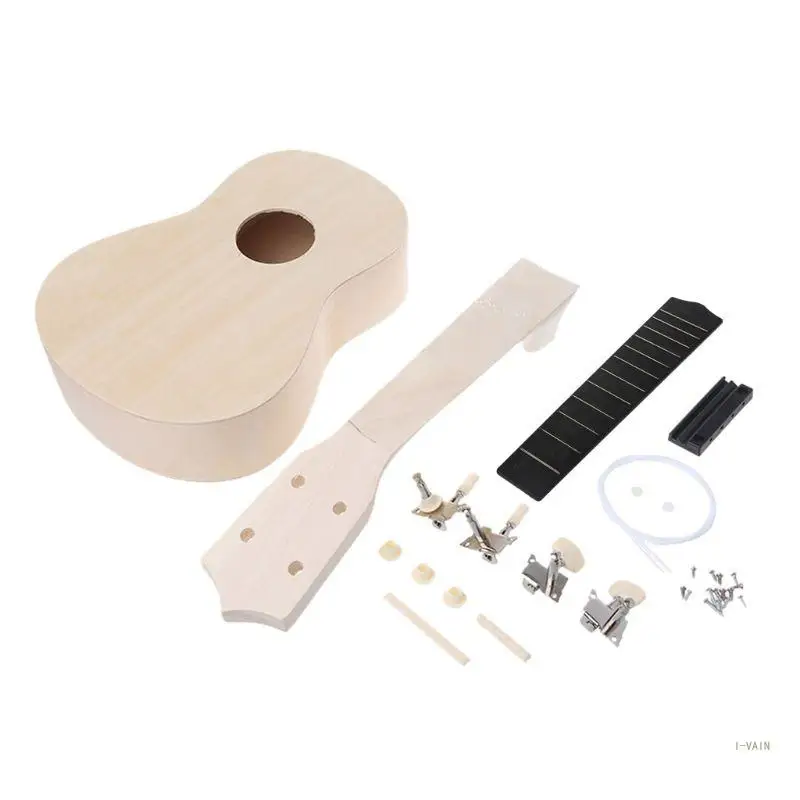

M5TC 21" Ukulele Soprano Wooden Musical Instrument Hawaiian Guitar Uke Kit Gift DIY