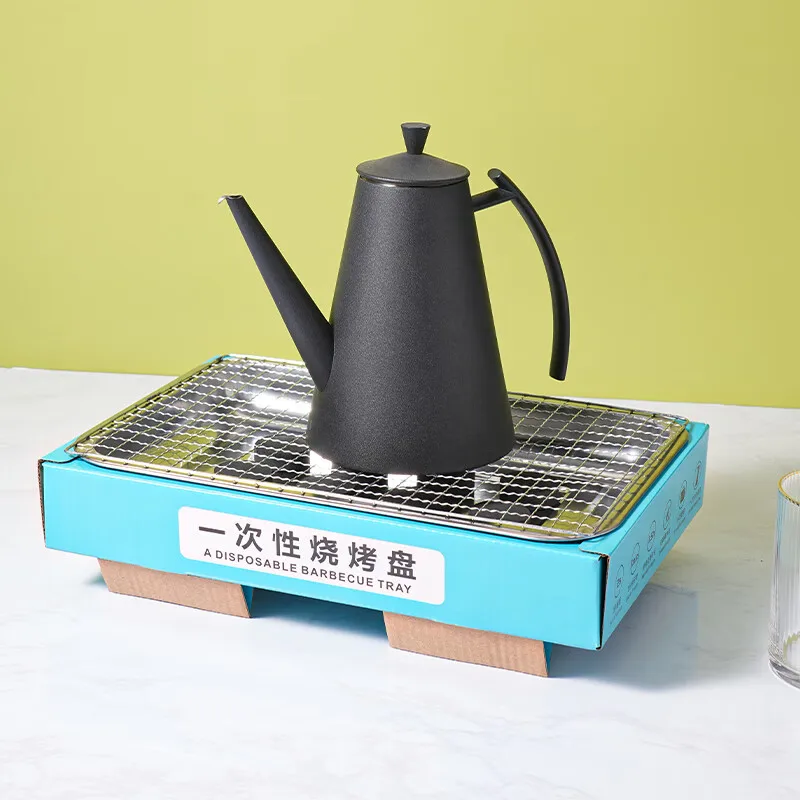 Портативный одноразовый угольный гриль для барбекю на открытом воздухе кемпинга