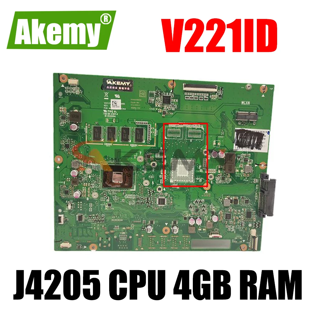 

Материнская плата Akemy V221ID для Asus V221, V221I, V221ID, материнская плата «Все в одном» с процессором J4205, 4 Гб ОЗУ