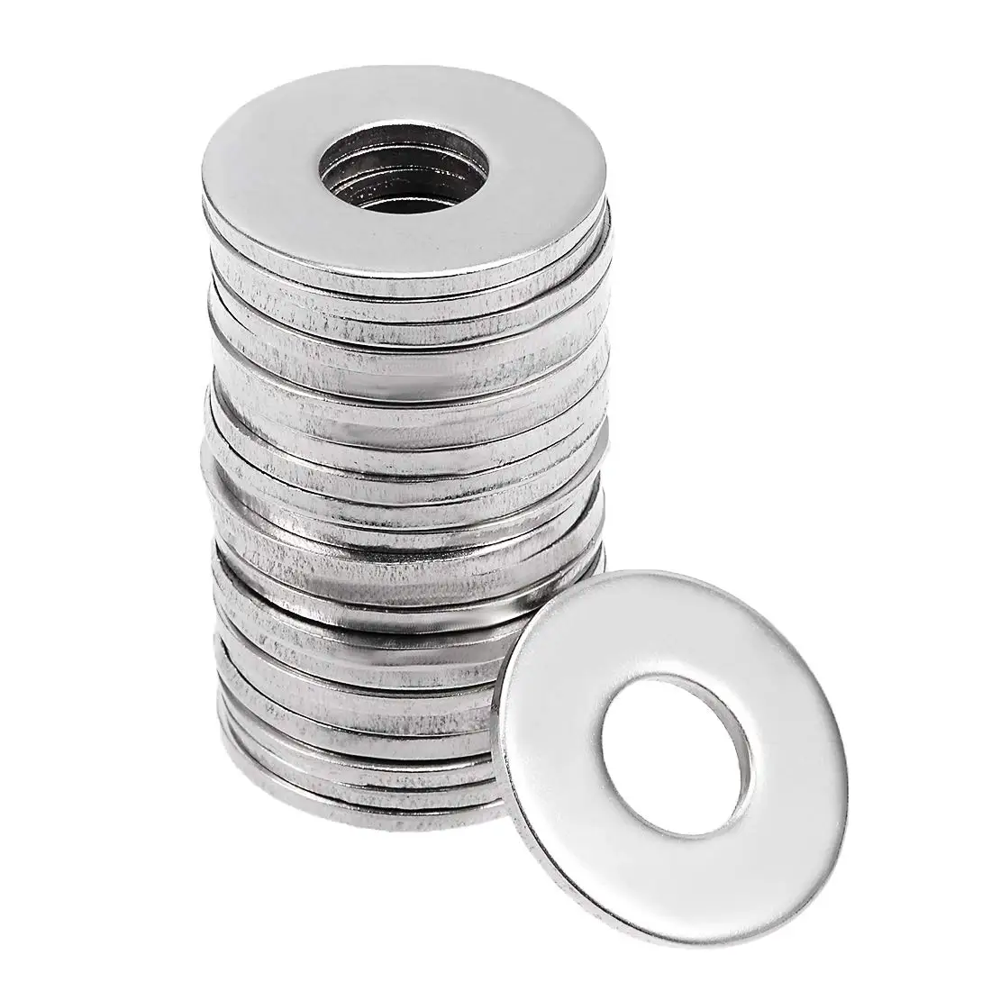 

25Pcs 0.65" x 0.87" x 0.03" 304 Stainless Steel Flat Washer for Screw Bolt