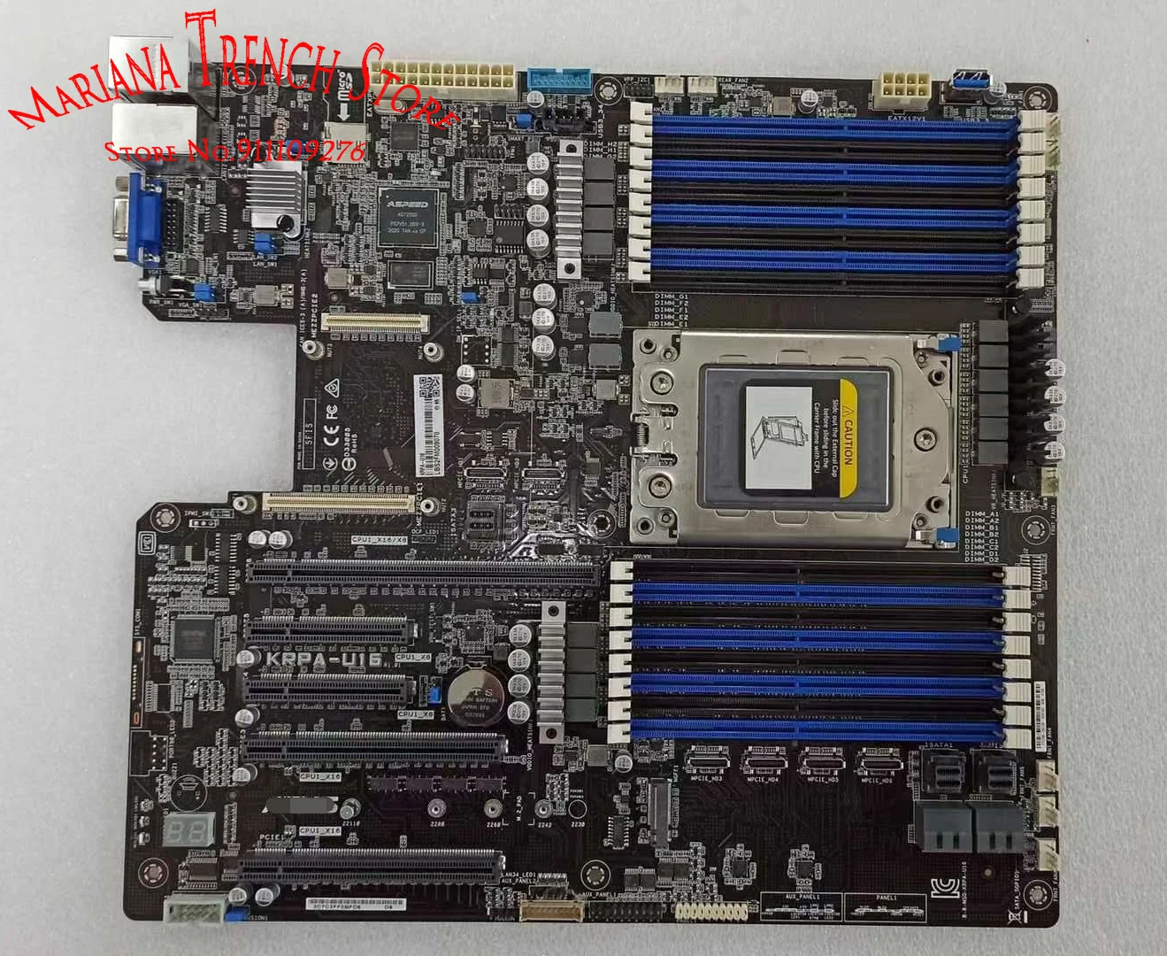 

KRPA-U16 для ASUS LGA4094 материнская плата EPYC 7002 серия процессоров DDR4 3200 MHz PCIe 4,0 M.2 NVMe SAS
