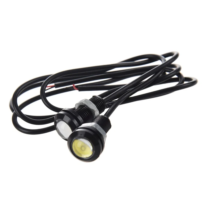 

Pair Ultra Bright LED Motorcycle Mirror Mount Daytime Running Fog Lights