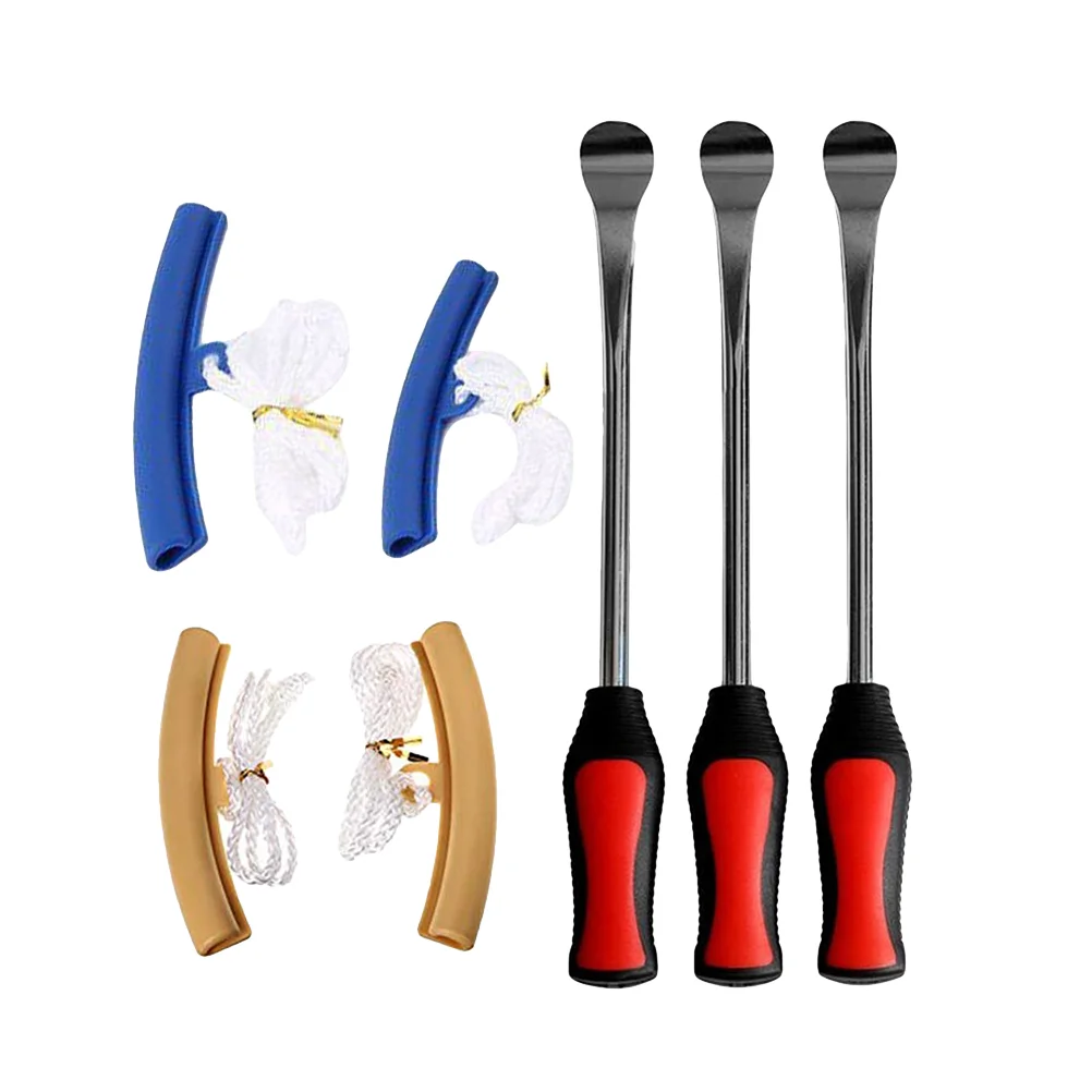 

7pcs Tire Spoon Levers with Rim Protector Sheaths Motorbike Repair Tool for Motorcycle Bike Motorbike Garage