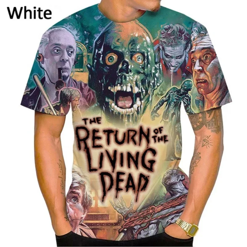 

The Return of The Living Dead Man's 3D T Shirt Printed Personality Punk Thriller Skull Hip-hop Streetwear Cosplay Men's Clothing