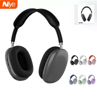 new p9 max tws bluetooth earphone wireless head mounted headphone subwoofer headset with micphone for ios android phone