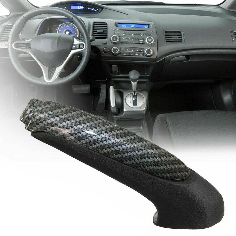 

Carbon Fiber Hand Brake Cover, Car Auto Hand Parking Brake Sleeve Protector Non-Slip for Honda Civic 2006-2011 47115SNAA82ZA