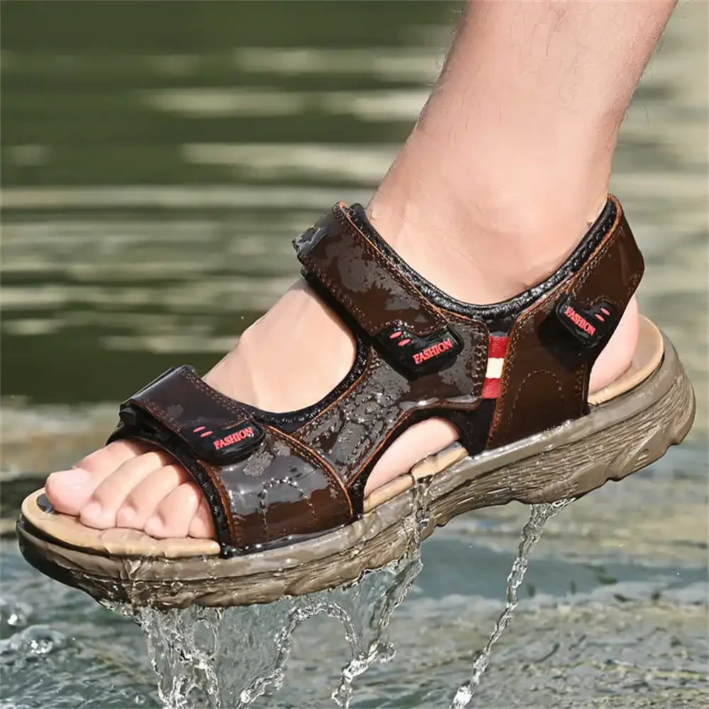 Белые мужские сандалии из натуральной кожи с открытой пяткой туфли для невесты