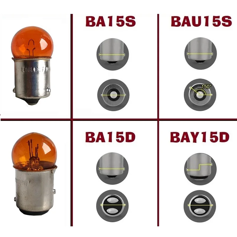 4/10x G18 автомобильная лампа для дверей 10 Вт 12 В BA15S BA15D BAU15S BAY15D прозрачная Янтарная внешняя лампа Боковые Сигналы поворота Автомобильная галогенная лампа