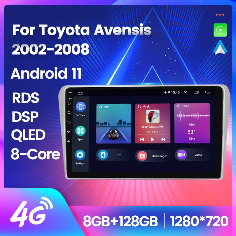 

Car GPS Navigation 2din Android 11 Auto Radio Player For Toyota Avensis 2002 2003 2004 2005 2006 2007 2008 WIFI RDS SWC 2 DIN