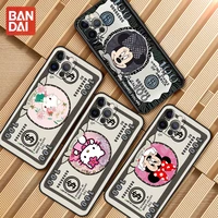 dollar hello ketty mouse case for iphone 13 12 mini 11 pro 7 8 xr x xs max 6 6s plus 5 5s se soft phone cover black fitted capas