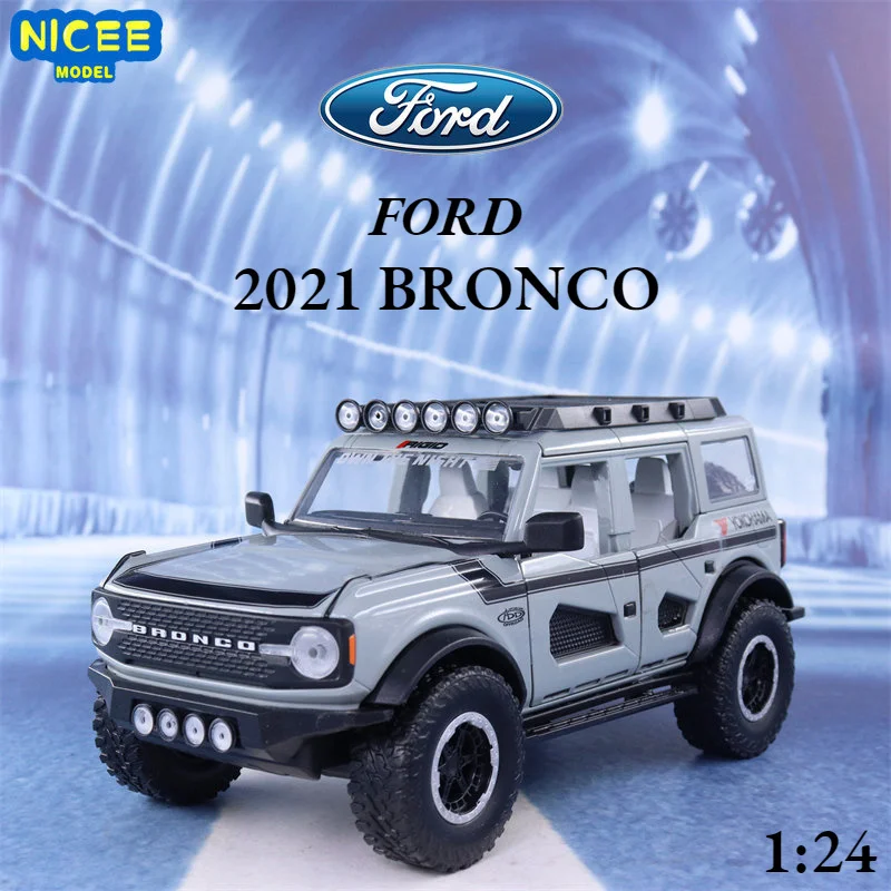 

Модель литая автомобиля Ford BRONCO SUV Mitsubishi в масштабе 1:24 2021, модель внедорожника из металлического сплава, игрушки для детей, подарок, коллекция J78