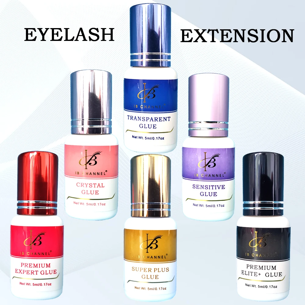 

IB Eyelash Extension Glue Strong Black Waterproof Adhesive for Semi-Permanent Eyelash Extension Quick Drying Powerful Faux Colle
