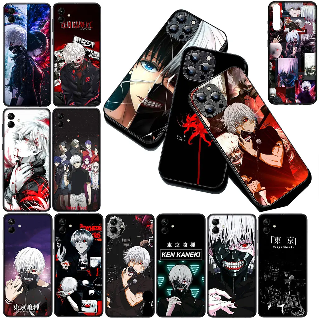 Фото Чехол для телефона Samsung Galaxy A36 A55 S25 S24 S23 FE Ultra Plus S7 Edge S25+ Funda Soft Case Tokyo Ghoul Ken Kaneki Casing №3