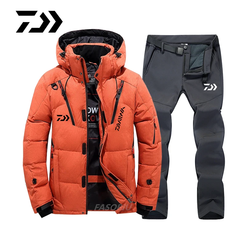 

Fishing Suit Men's Outdoor Fishing Clothes Winter Plush Thickened Warm Mountaineering Skiing Fishing Jacket Waterproof