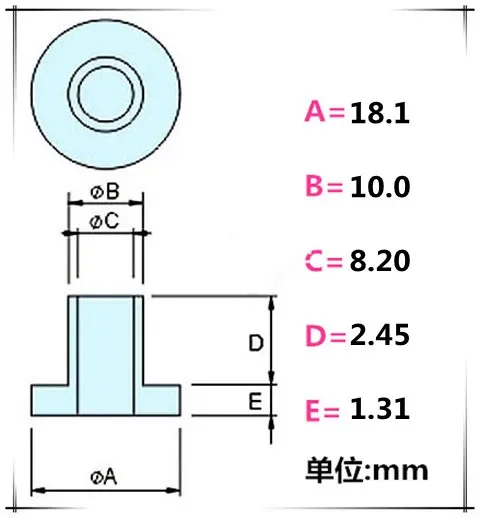 Best1 32 шт. M8 Т-образная нейлоновая прокладка шайба пластиковые ступенчатые шайбы