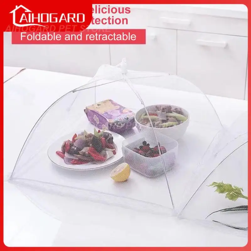 

Anti Fly Mosquito Umbrella Style Food Cover Food Covers Umbrella Mesh Lace Washable Breathable Food Covers Foldable
