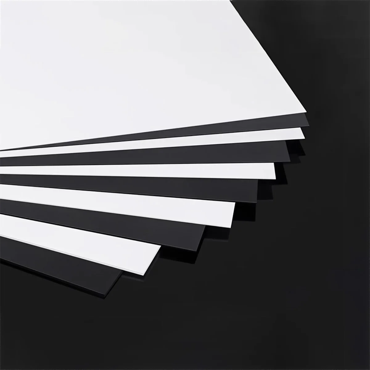 Белая/черная матовая пластиковая доска из полипропилена/жесткая ПВХ толщина 0 3