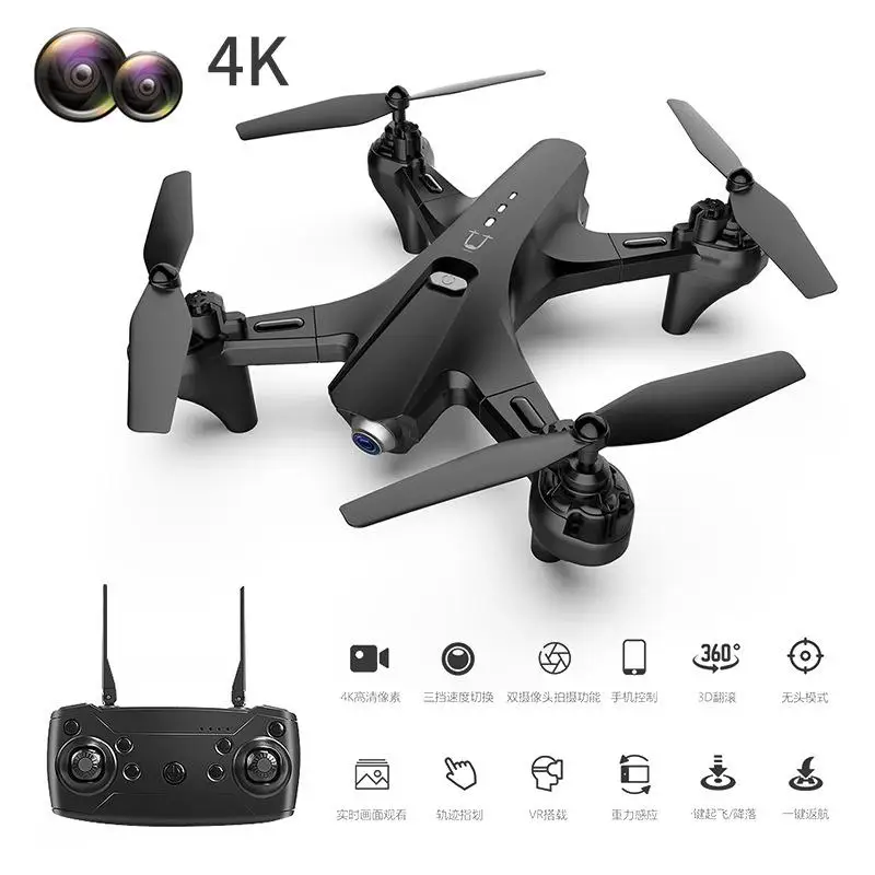 

2022 New TUT 4K HD Drone With Dual Camera WiFi FPV Real Time Aerial Video Wide Angle Optical Flow RC Quadcopter Helicopter Toys