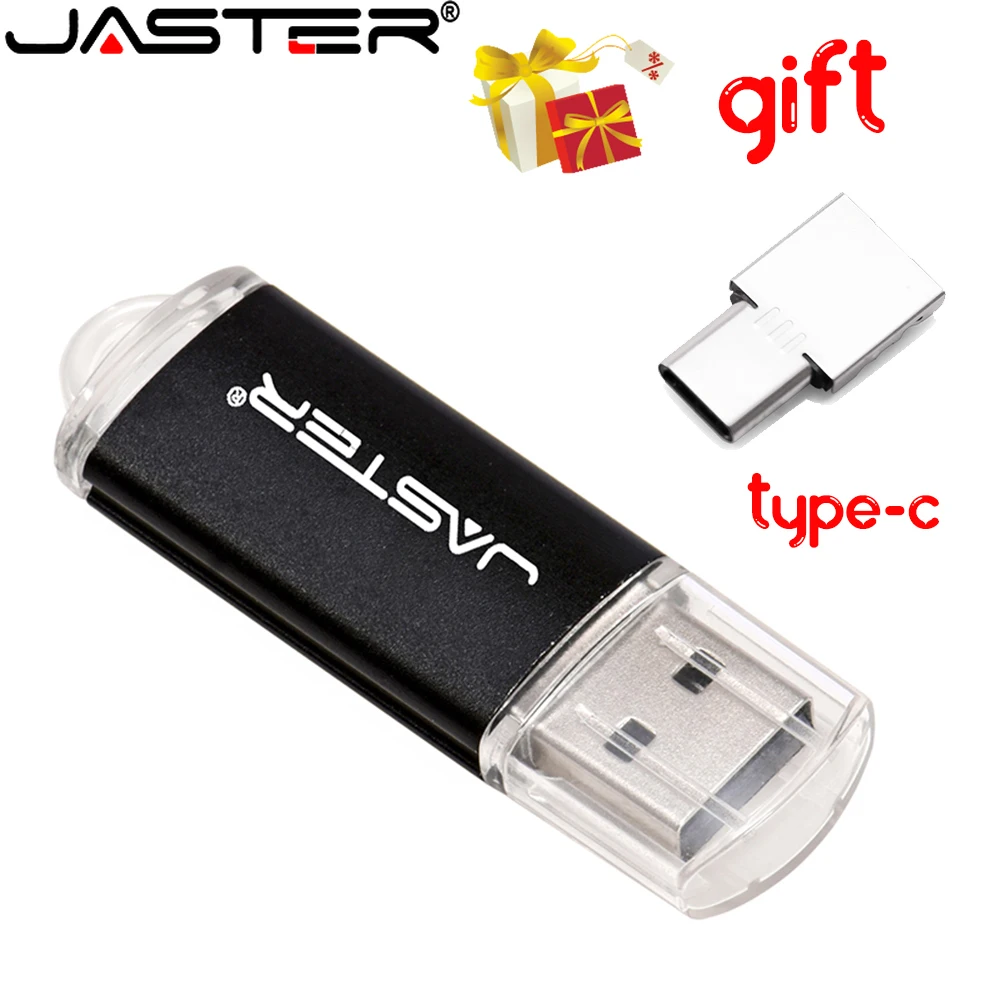 

JASTER TYPE-C USB Flash Drive Mini Pen drive Blue Metal Memory stick Pink Pendrive 4GB 8GB 16GB 32GB 64GB 128GB Free gift U disk
