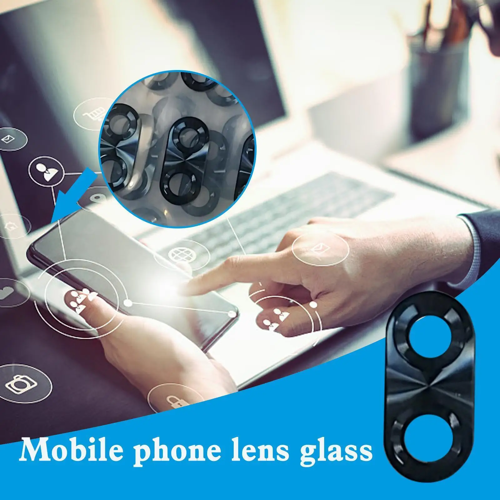 

1pcs Rear Back Camera Glass Lens Cover For Key2 Keytwo Replacement Parts R1c9