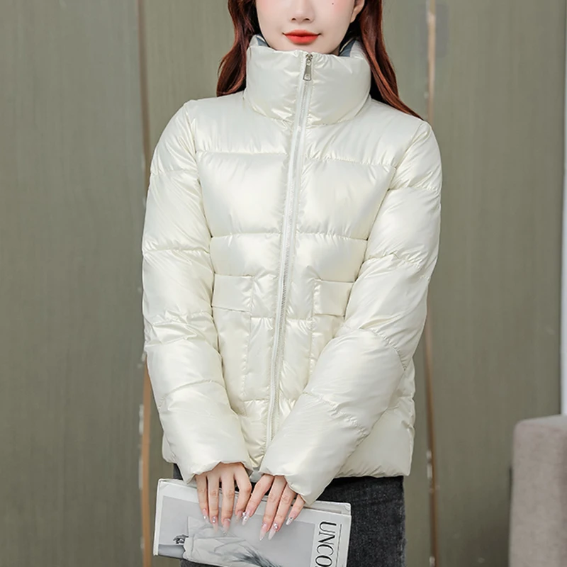 Women Winter parkas 2022 New Solid thicken warm windproof jackets snow coat for female size