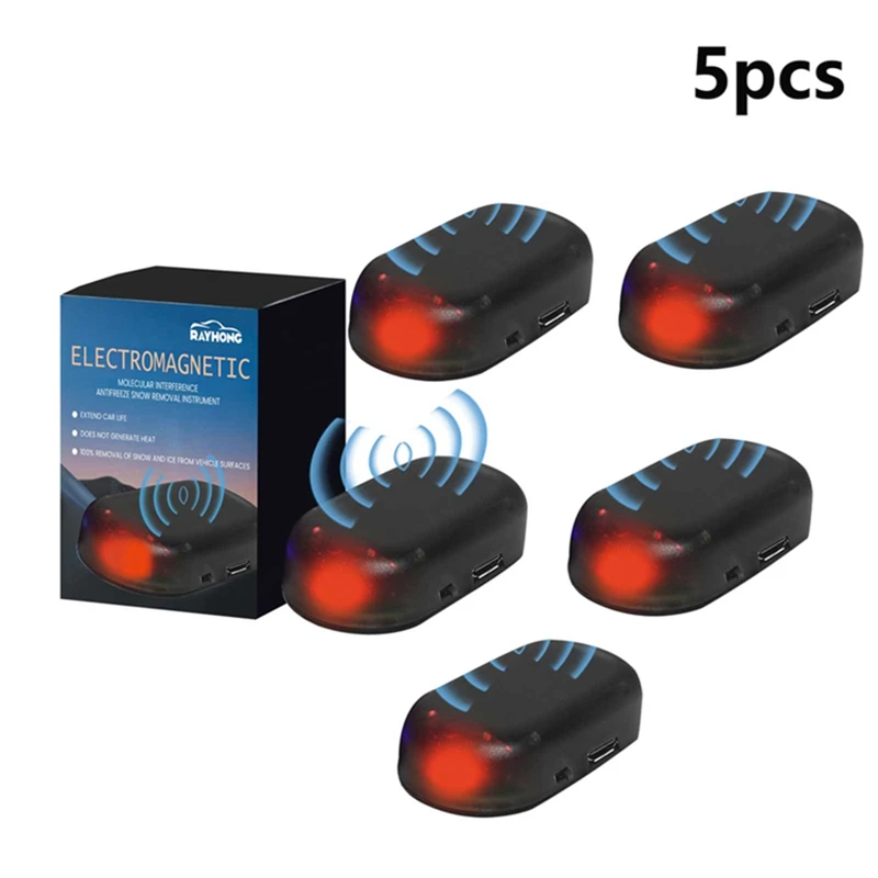 

5 шт. автомобильное устройство против холодильника, электромагнитный скребок для льда, удаление снега для быстрого размораживания и улучшенной зимней безопасности